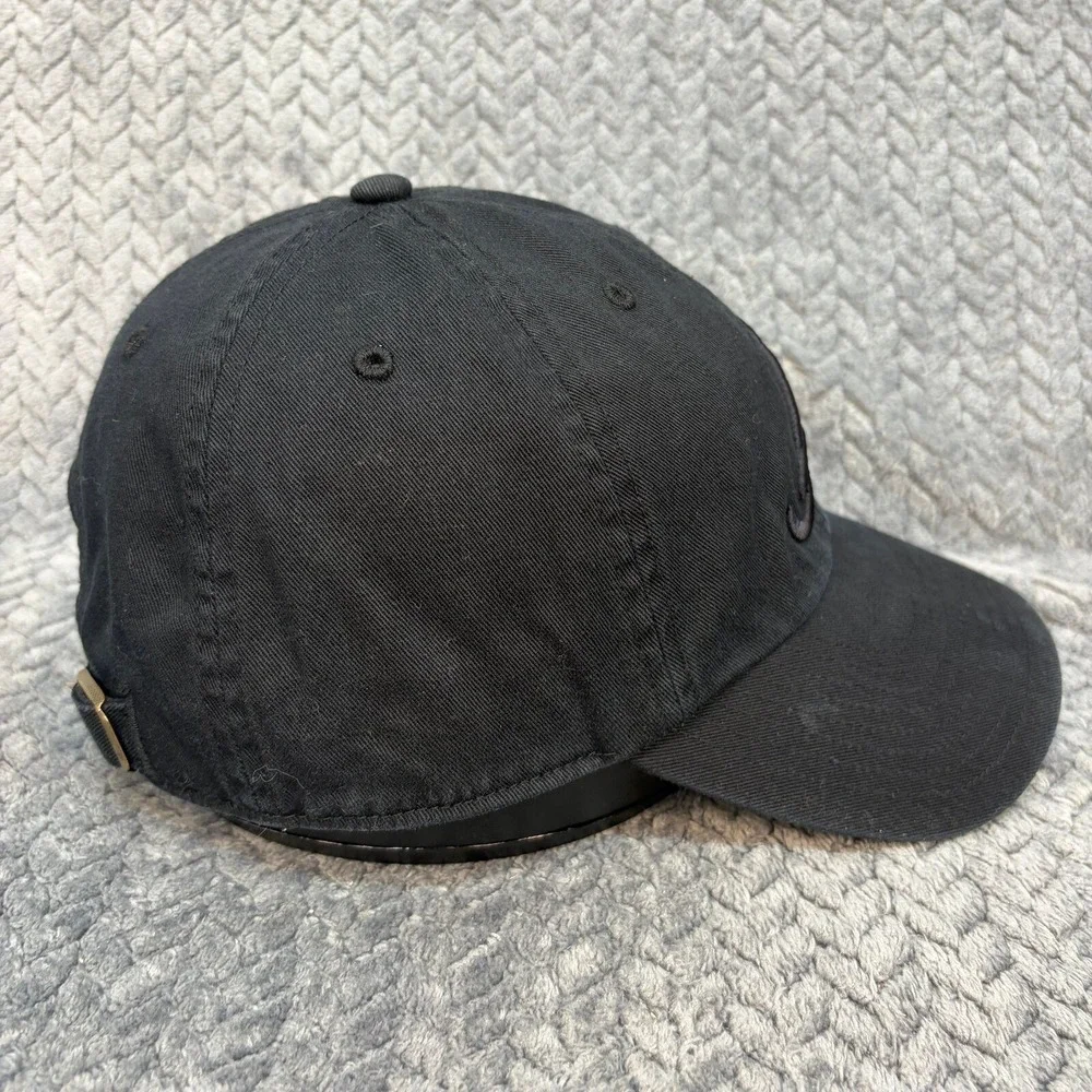 47 Brand Atlanta Braves Hat Black Tonal Logo Adjustable Dad Cap MLB 0514